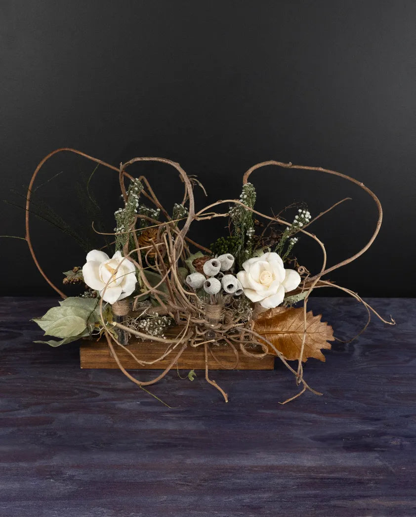 preserved botanicals sympathy floral arrangement by bloombudz in Paragould, AR