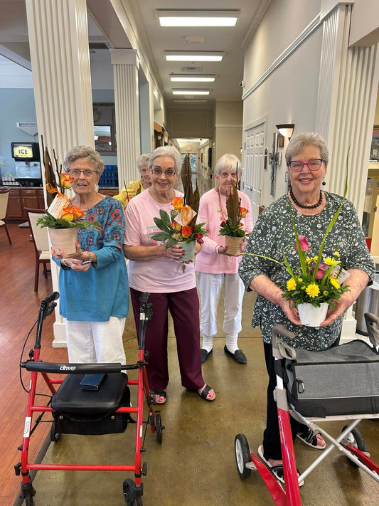 bloombudz delivers over 400 flower arrangements to seniors in paragould