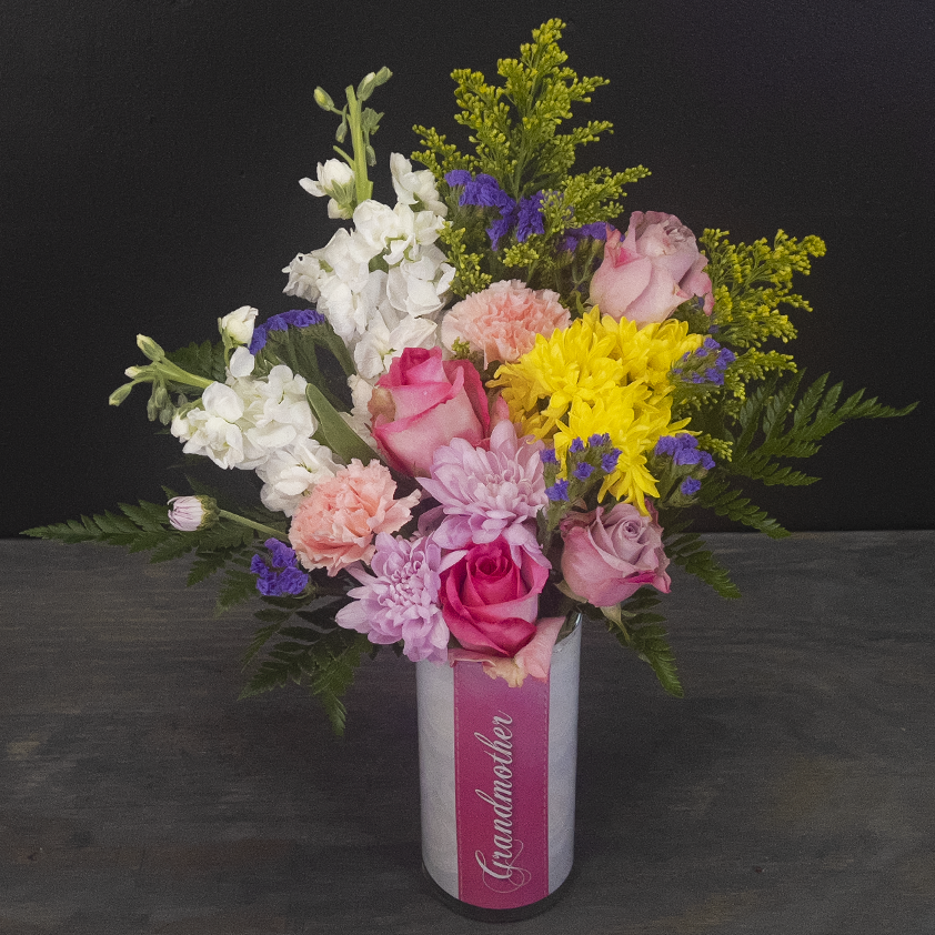 Cherished Grandmother sympathy floral arrangement from bloombudz in Paragould, AR