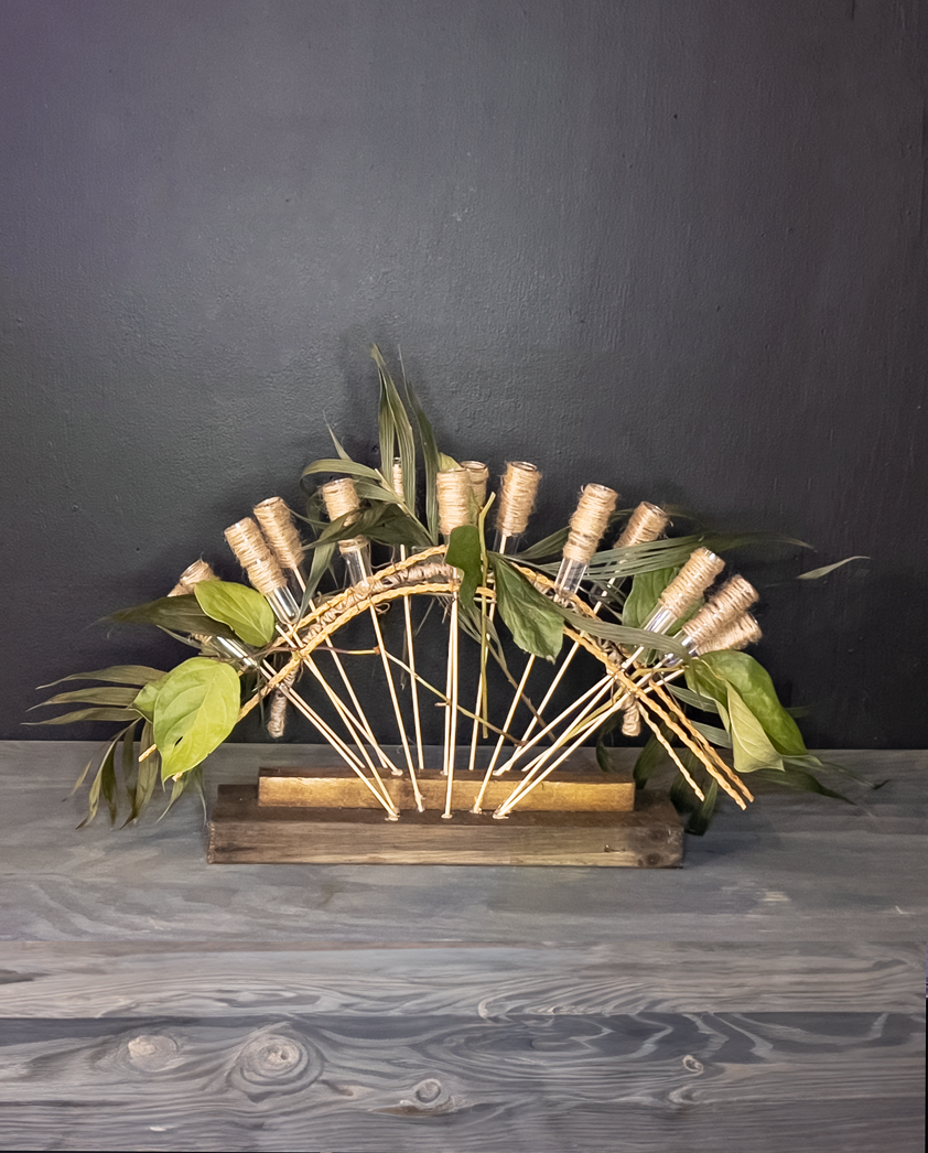 modern sympathy art floral arrangement from bloombudz in Paragould, AR