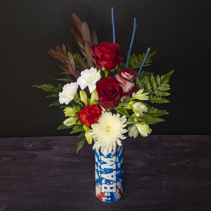 Rams Tumbler Bouquet floral arrangement from bloombudz in Paragould, AR