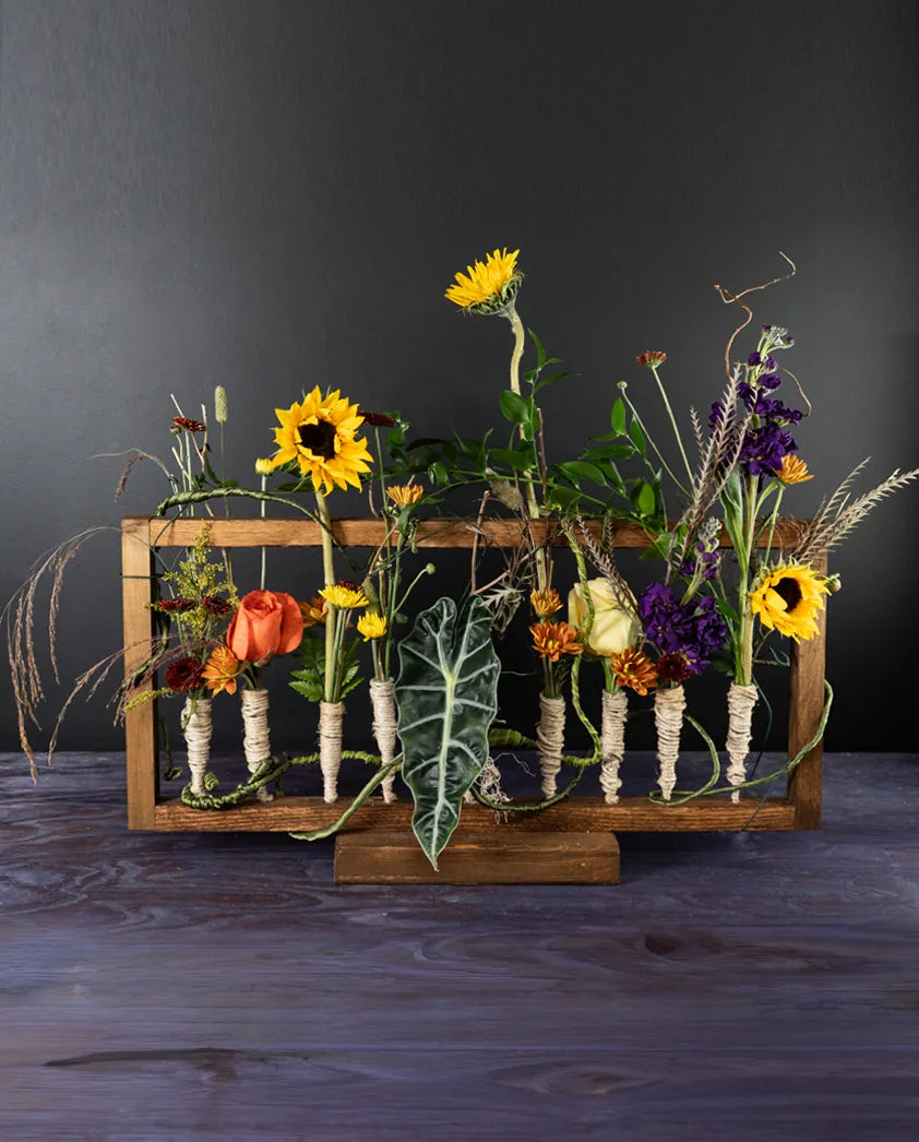 modern sympathy art floral arrangement from bloombudz in Paragould, AR