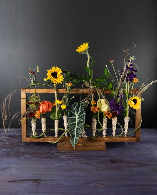 modern sympathy art floral arrangement from bloombudz in Paragould, AR