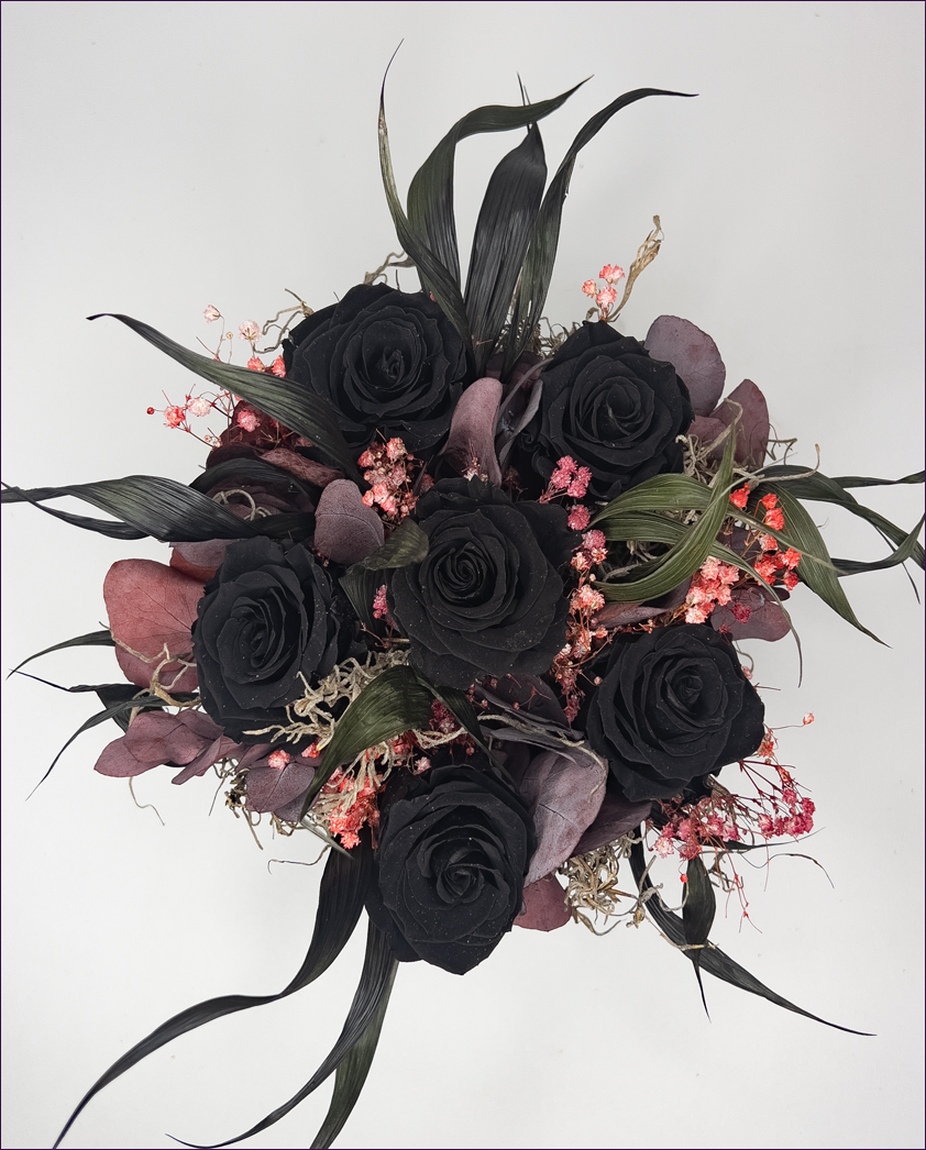 black forever rose luxury preserved floral arrangement from bloombudz in Paragould, AR