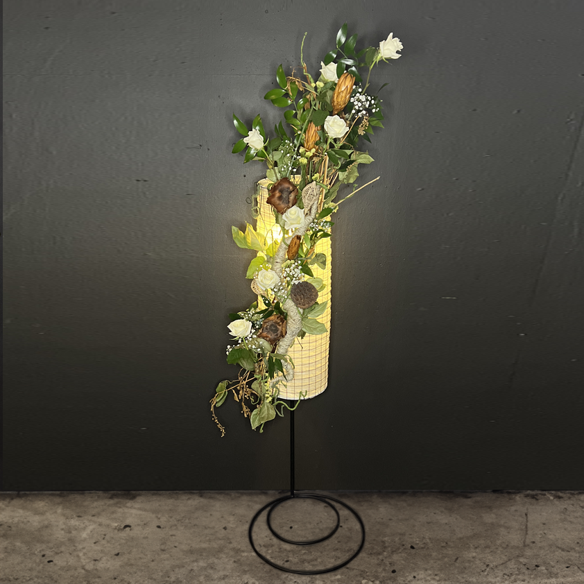 modern sympathy art floral arrangement from bloombudz in Paragould, AR