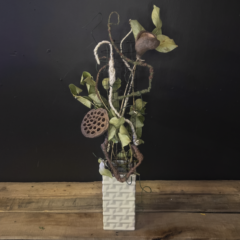 modern sympathy art floral arrangement from bloombudz in Paragould, AR