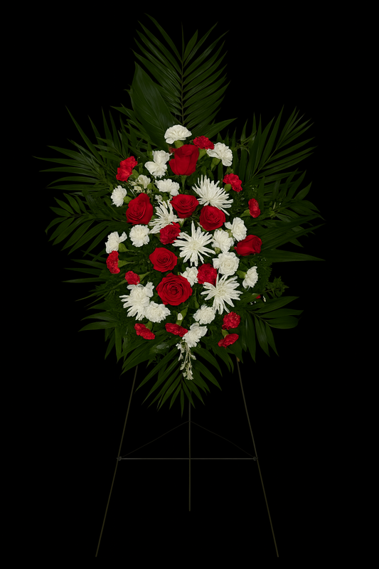 Heartfelt Serenity sympathy spray  floral arrangement from bloombudz in Paragould, AR